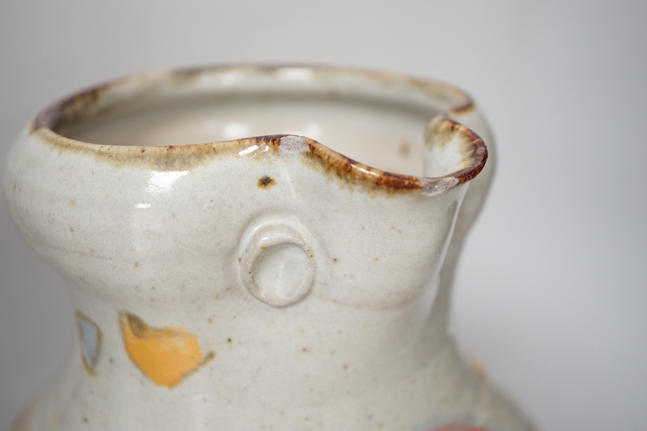 A Roger Cockram Studio pottery jug, 31cm high
